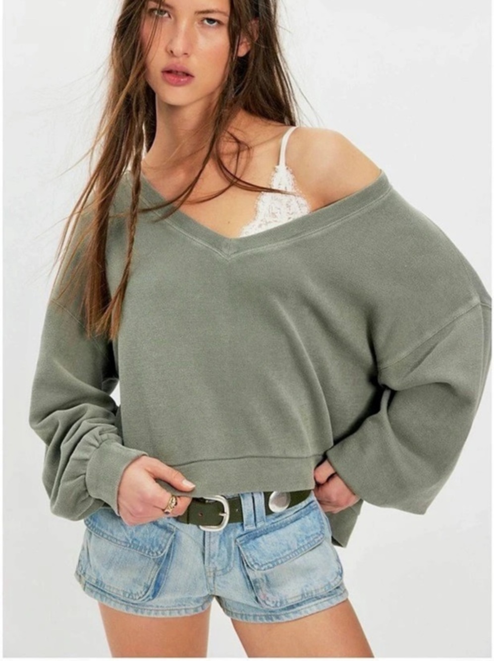 We The Free Comfort Zone V-Neck Pullover NWT Size M